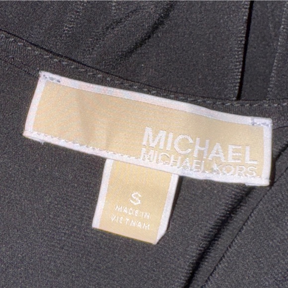 Michael Kors Black Ruched Long Sleeve Sheath Dress - Picture 5 of 5